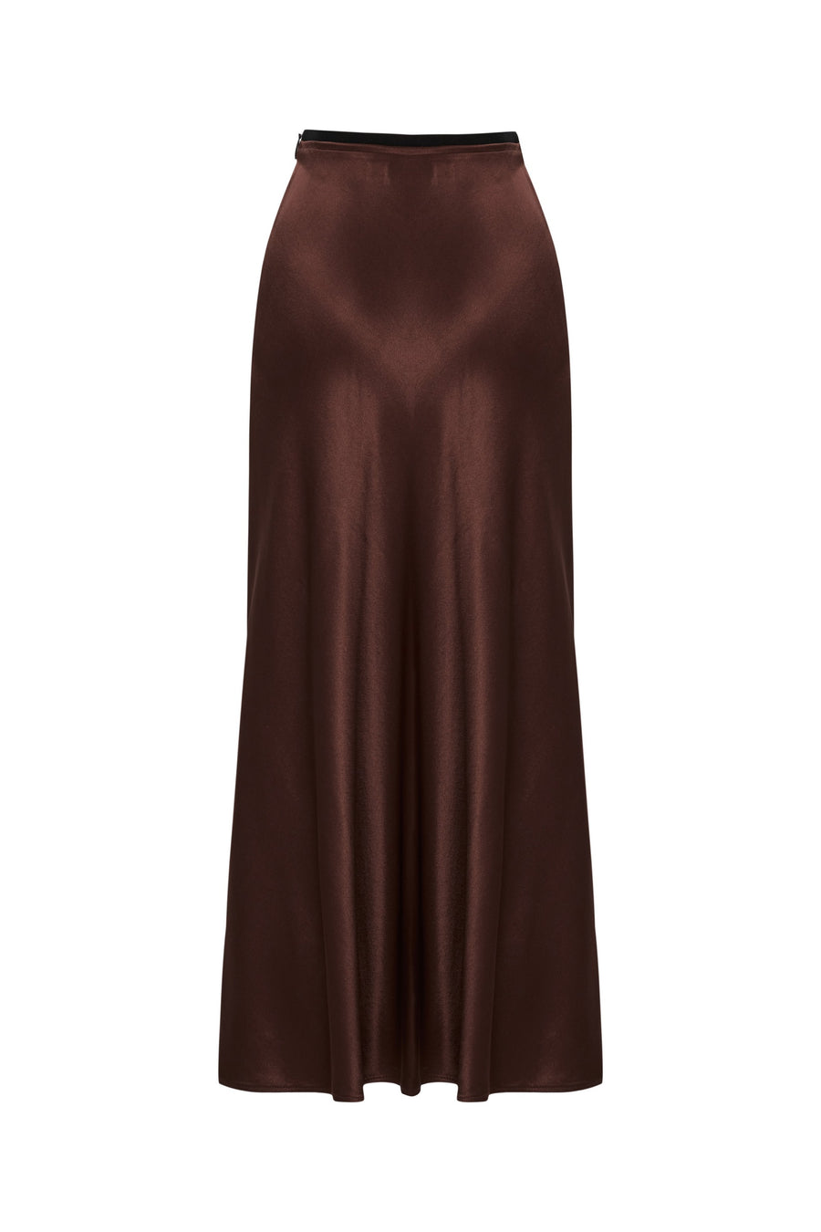 Exquise  Satin Midi Brown Skirt - Porterist 7