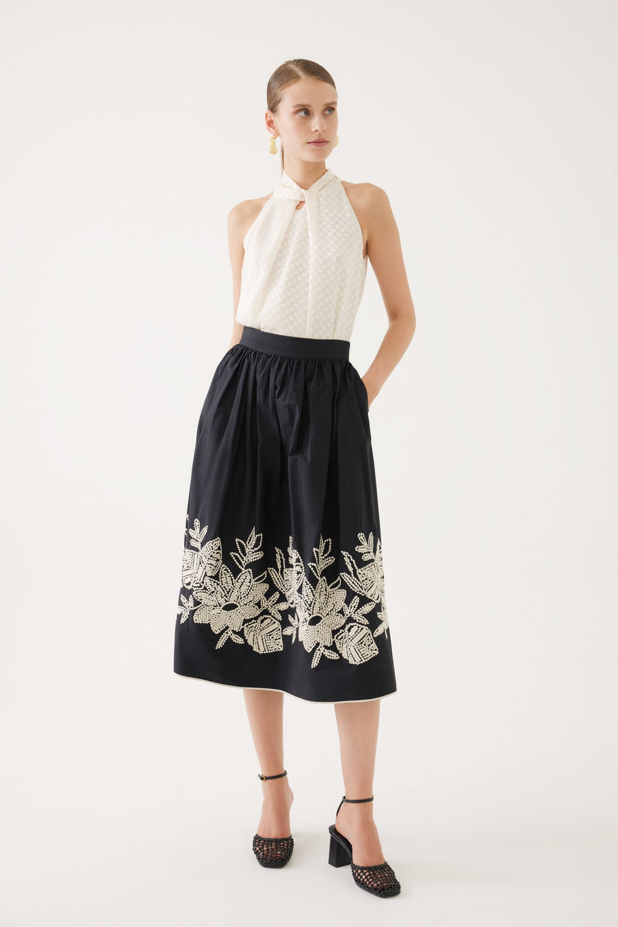Embroidered And Lightly Balloon Cut Skirt Fınal Item - Porterist 1