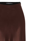 Exquise  Satin Midi Brown Skirt - Porterist 6