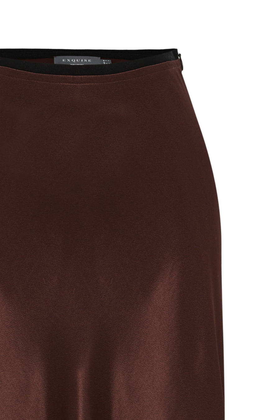 Exquise  Satin Midi Brown Skirt - Porterist 6