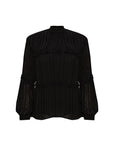 Exquise Black Pleated Detailed Blouse  - Porterist 1