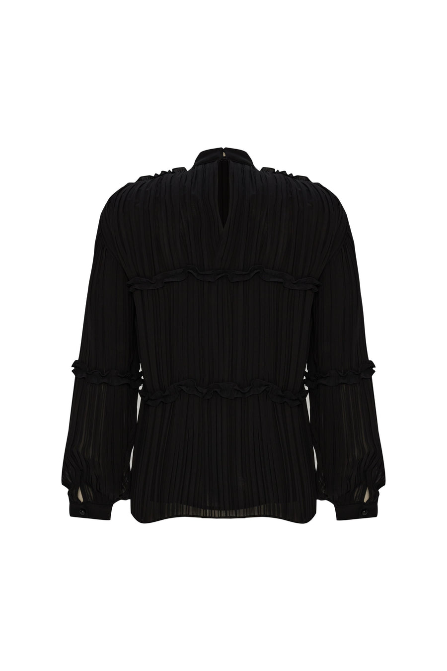 Exquise Black Pleated Detailed Blouse  - Porterist 2