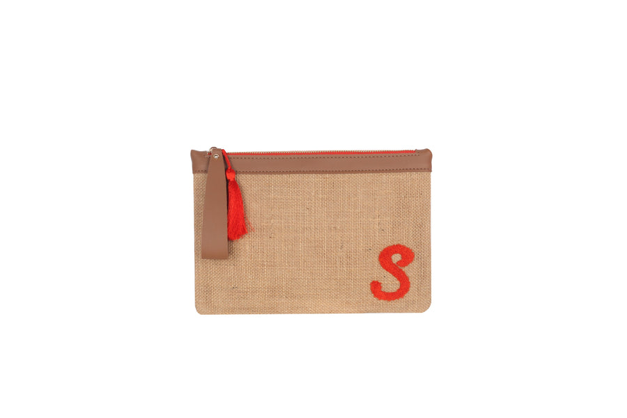 Punch Letter Clutch - Orange | Porterist