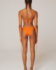 Isla Econyl® Drawstring Triangle Bikini Set Orange