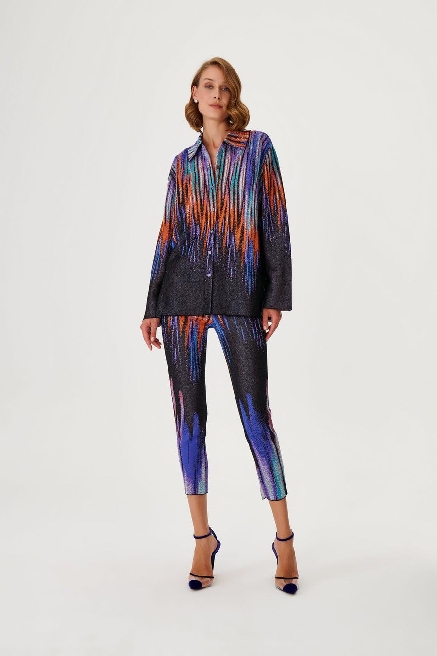 Jacquard Patterned Multi Knit Shirt Fınal Item - Porterist 4