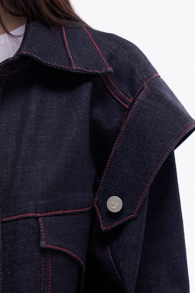 Davidson Blue Oversize Jacket