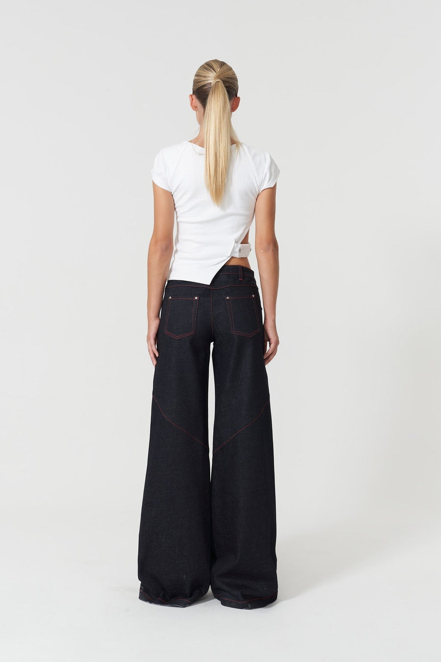 Davidson Wide Leg Blue Pants