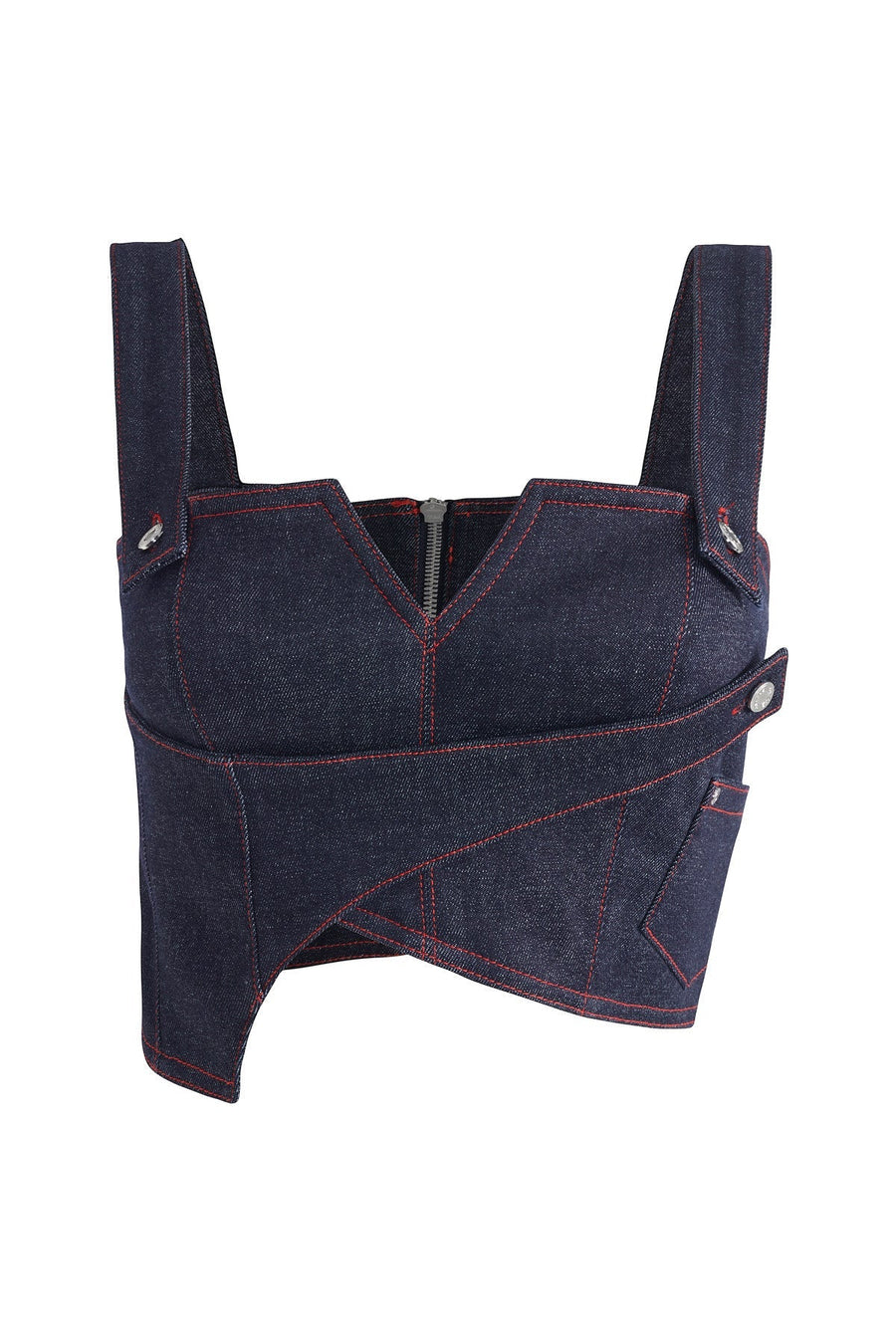 Harvey Sleeveless Denim Crop Top