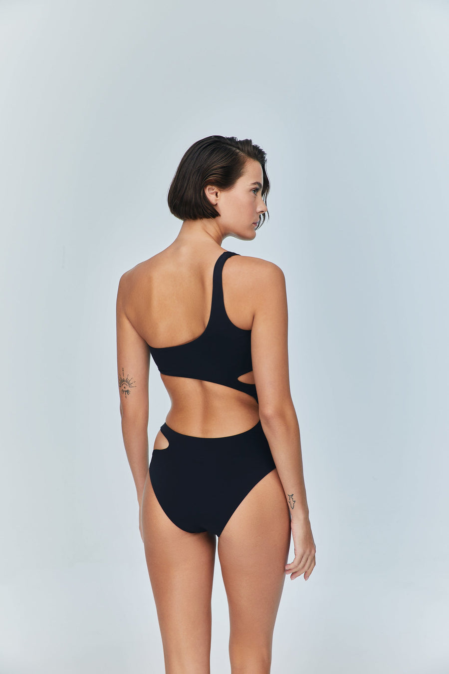 Ocean Cut Out Swimsuit Black