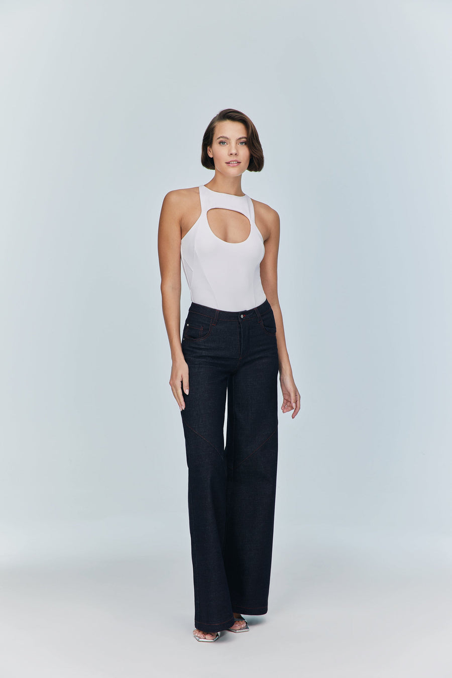 Pera Ivory Sleeveless Body Suit