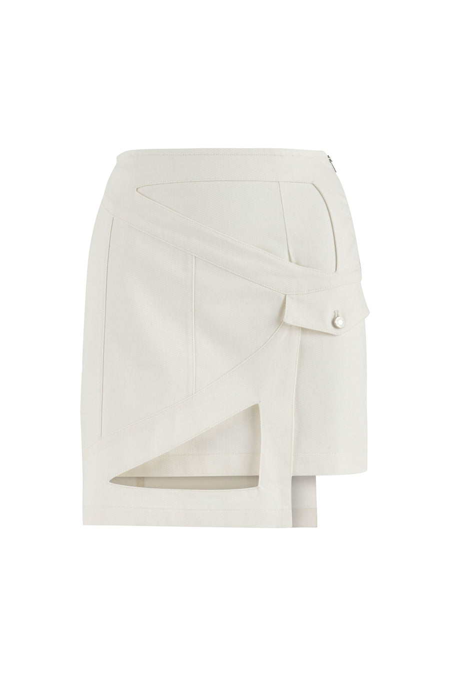 Ron Eye Mini White Skirt