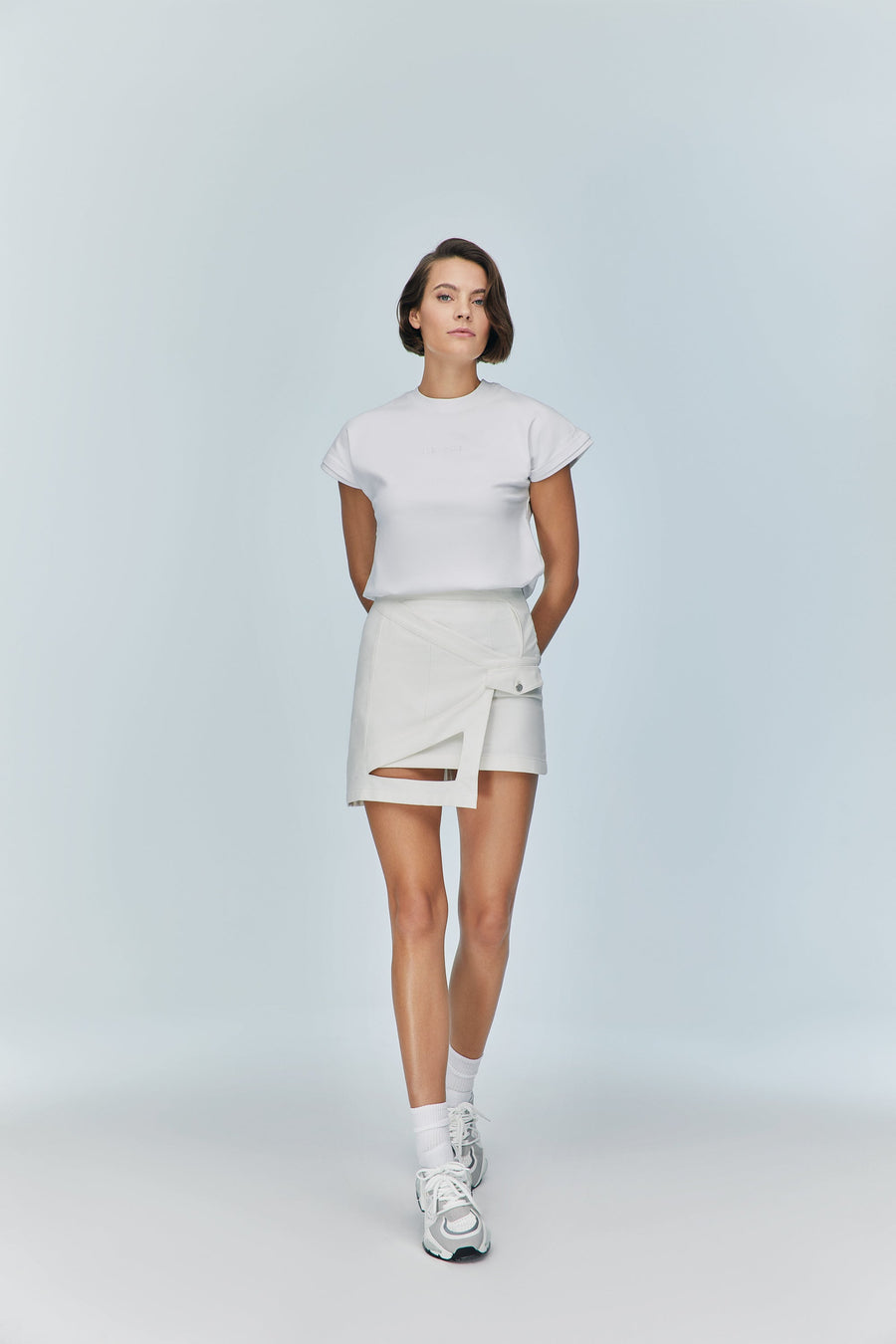 Ron Eye Mini White Skirt