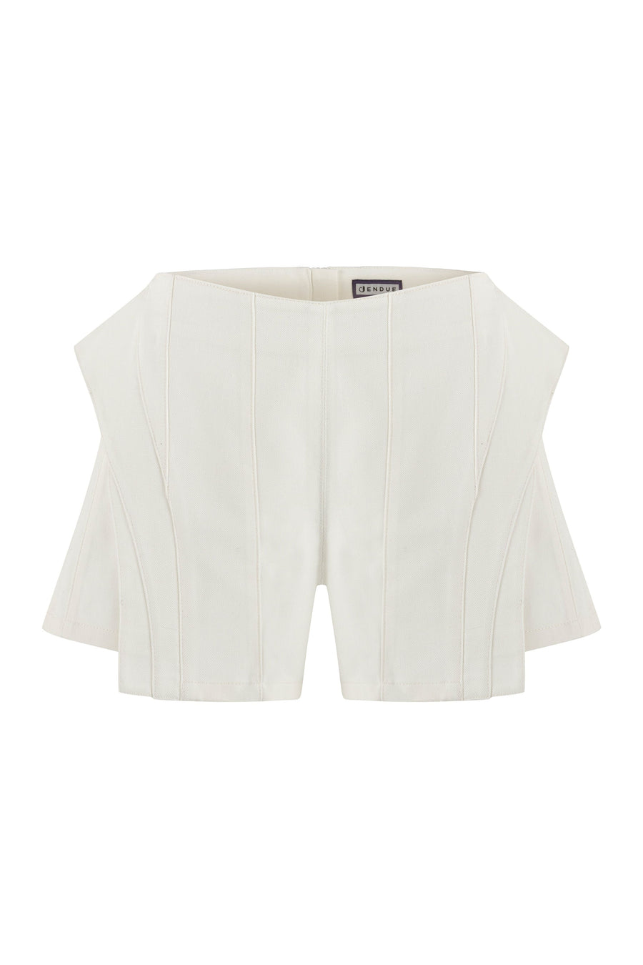 Ron Zippered Mini White Short