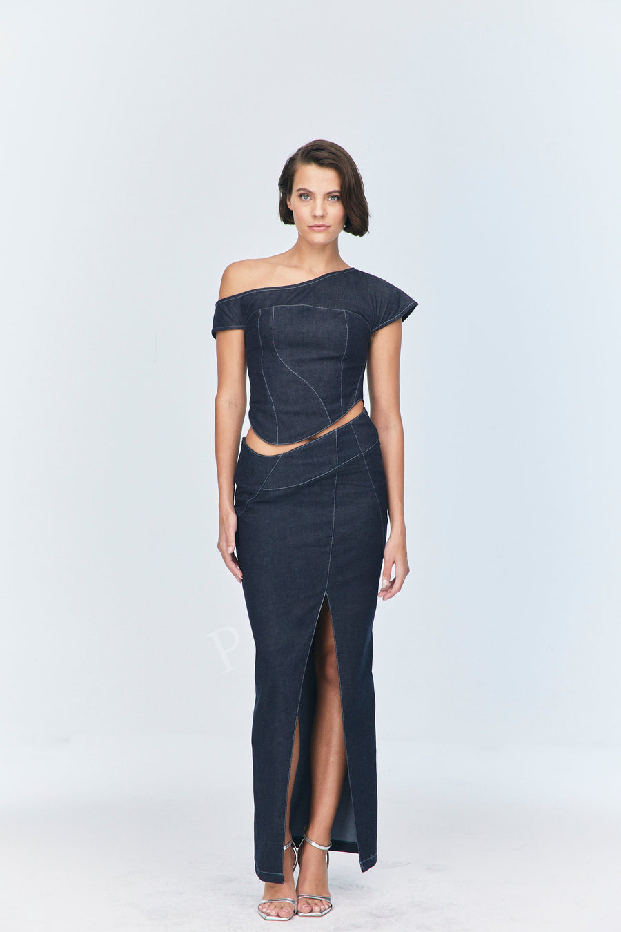 Vonk Assymetric Blue Long Skirt