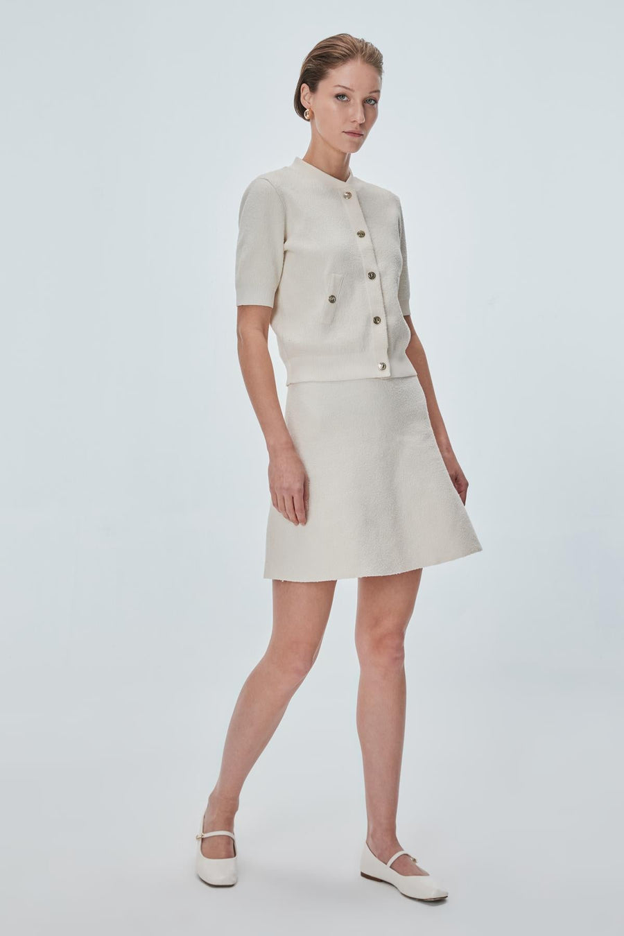 Join Us Ecru Mini Bell Skirt - Porterist 1