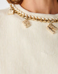 Knitwear Sweater With Handcrafted Accessory Details