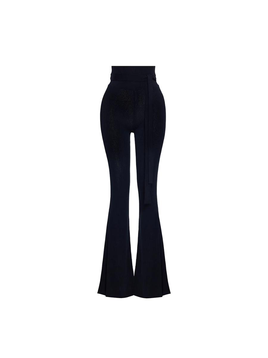 Judy Black Pants With Belted Waist | Porterist
