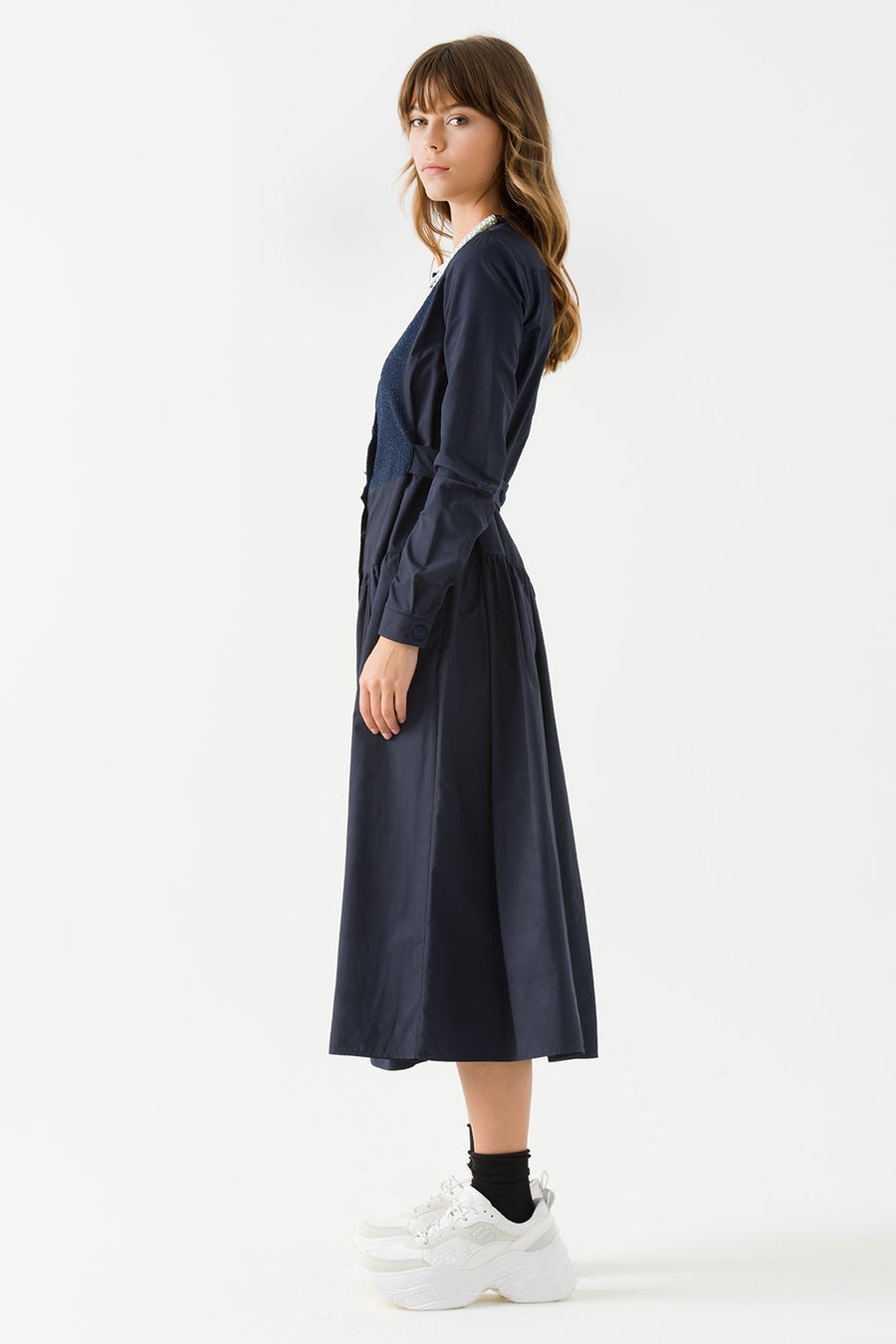 Parachute Dress with Buttons on the Front