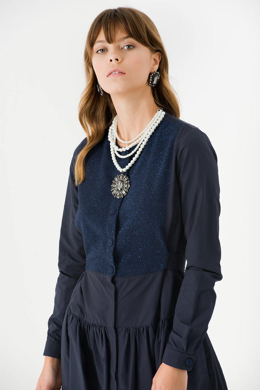 Parachute Dress with Buttons on the Front