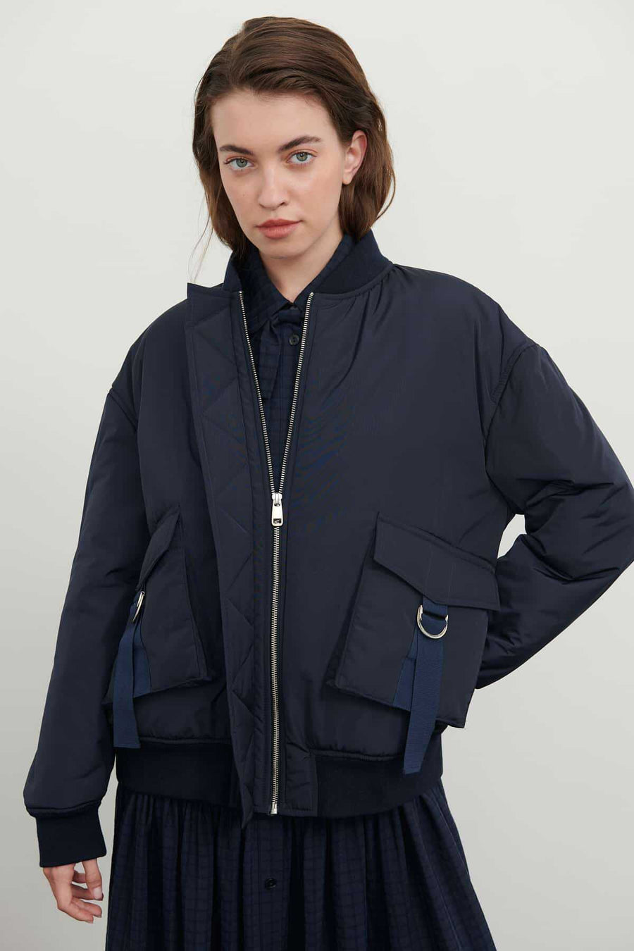 Fiber Filled Coat Navy Blue  - Porterist 1