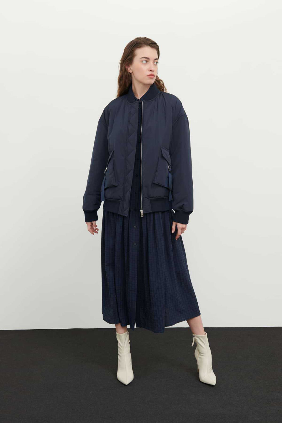 Fiber Filled Coat Navy Blue  - Porterist 4