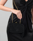 Black Bag with Gold Chain