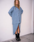 Denim Skirt Light Blue