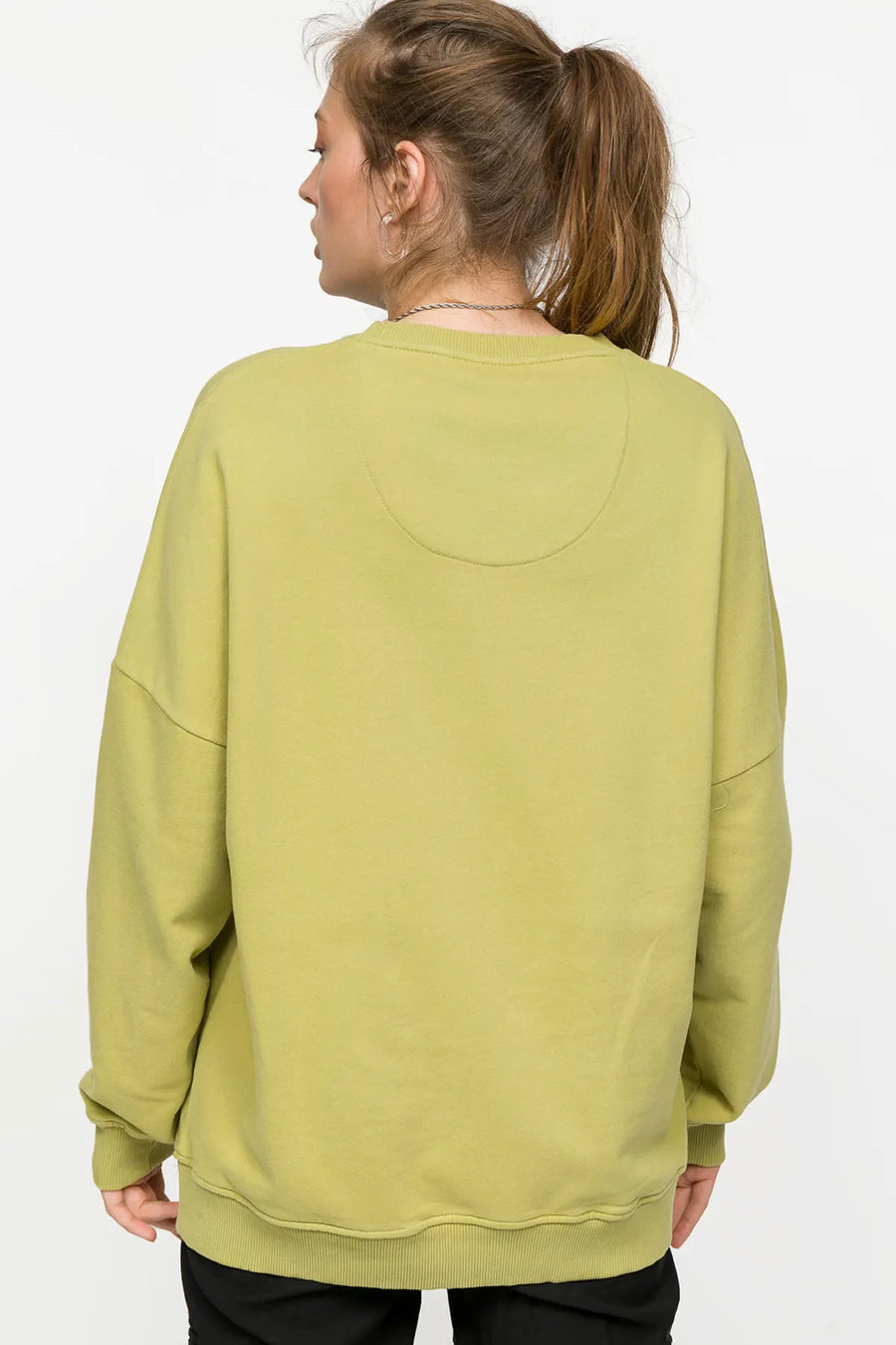 Basic Oversized Sweatshirt Green | Porterist