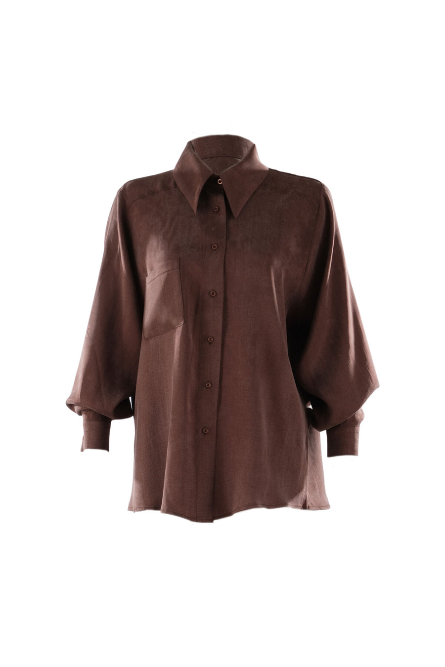 Kai Oversize Brown Shirt - Porterist 5