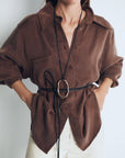 Kai Oversize Brown Shirt - Porterist 1