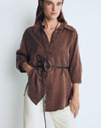 Kai Oversize Brown Shirt - Porterist 2