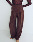 Brown Kai Palazzo Pants - Porterist 2