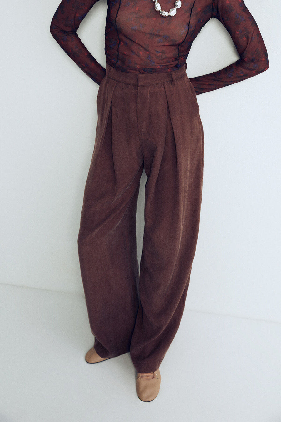 Brown Kai Palazzo Pants - Porterist 2