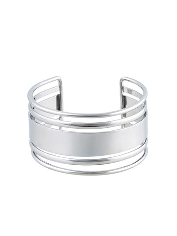 Thick Shaped Bracelet - Silver