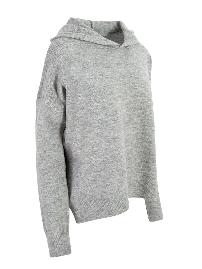 Hooded Knitwear Sweater - Grey