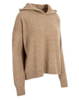 Hooded Knitwear Sweater - Brown