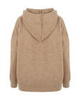 Hooded Knitwear Sweater - Brown