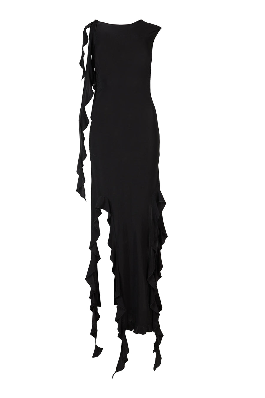 Black Kendall Midi Jersey Dress  - Porterist 2