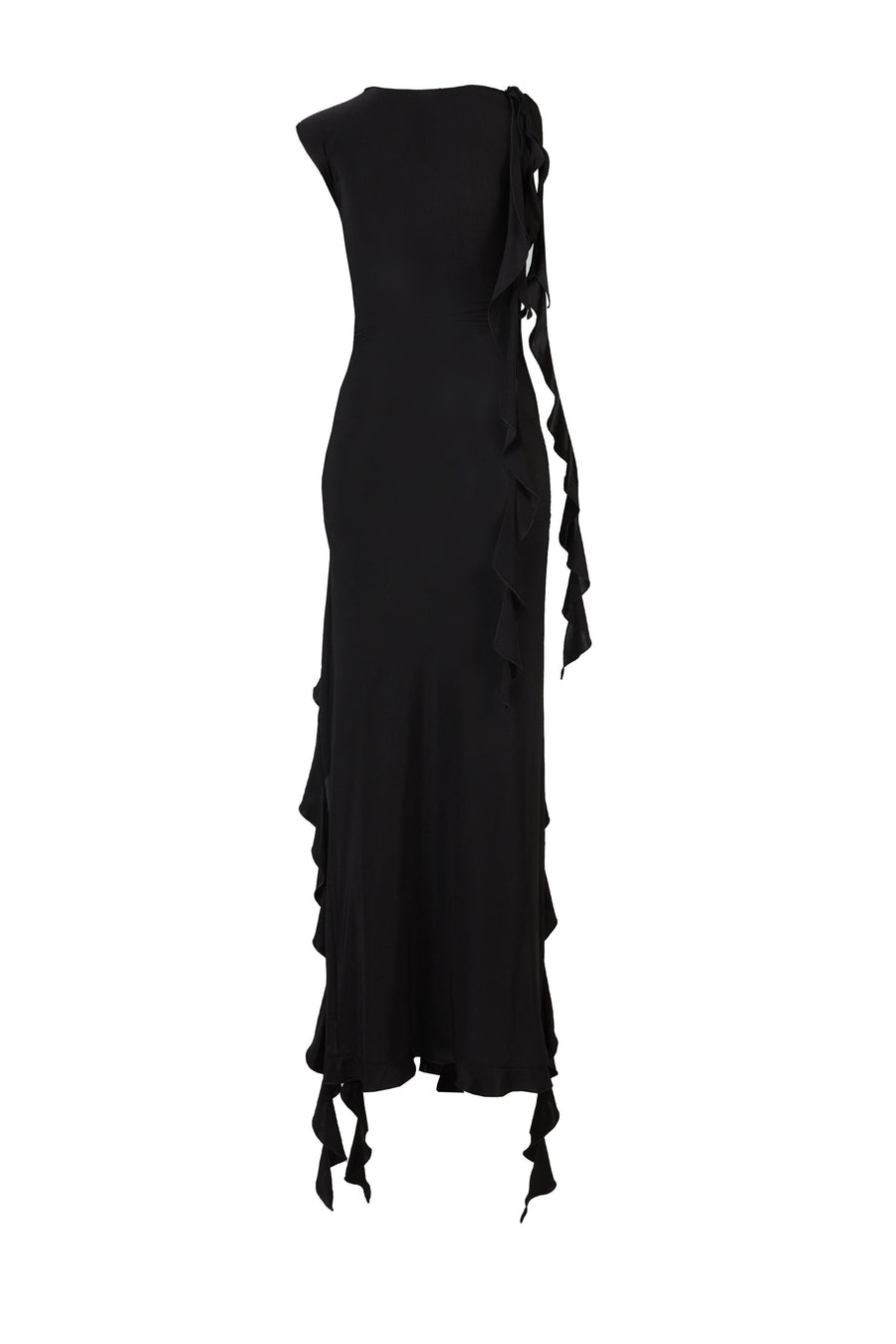 Black Kendall Midi Jersey Dress  - Porterist 1