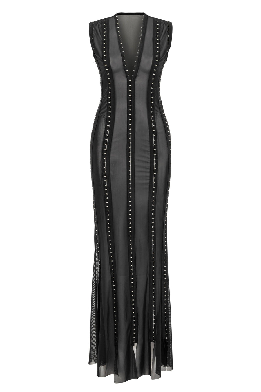 Holy Mess Transparent Black Long Dress