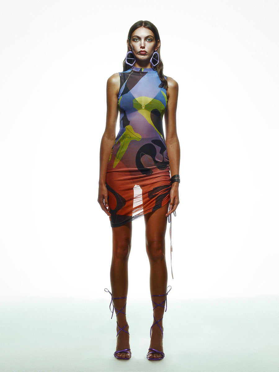 Tainted Flower Mesh Dress | Porterist