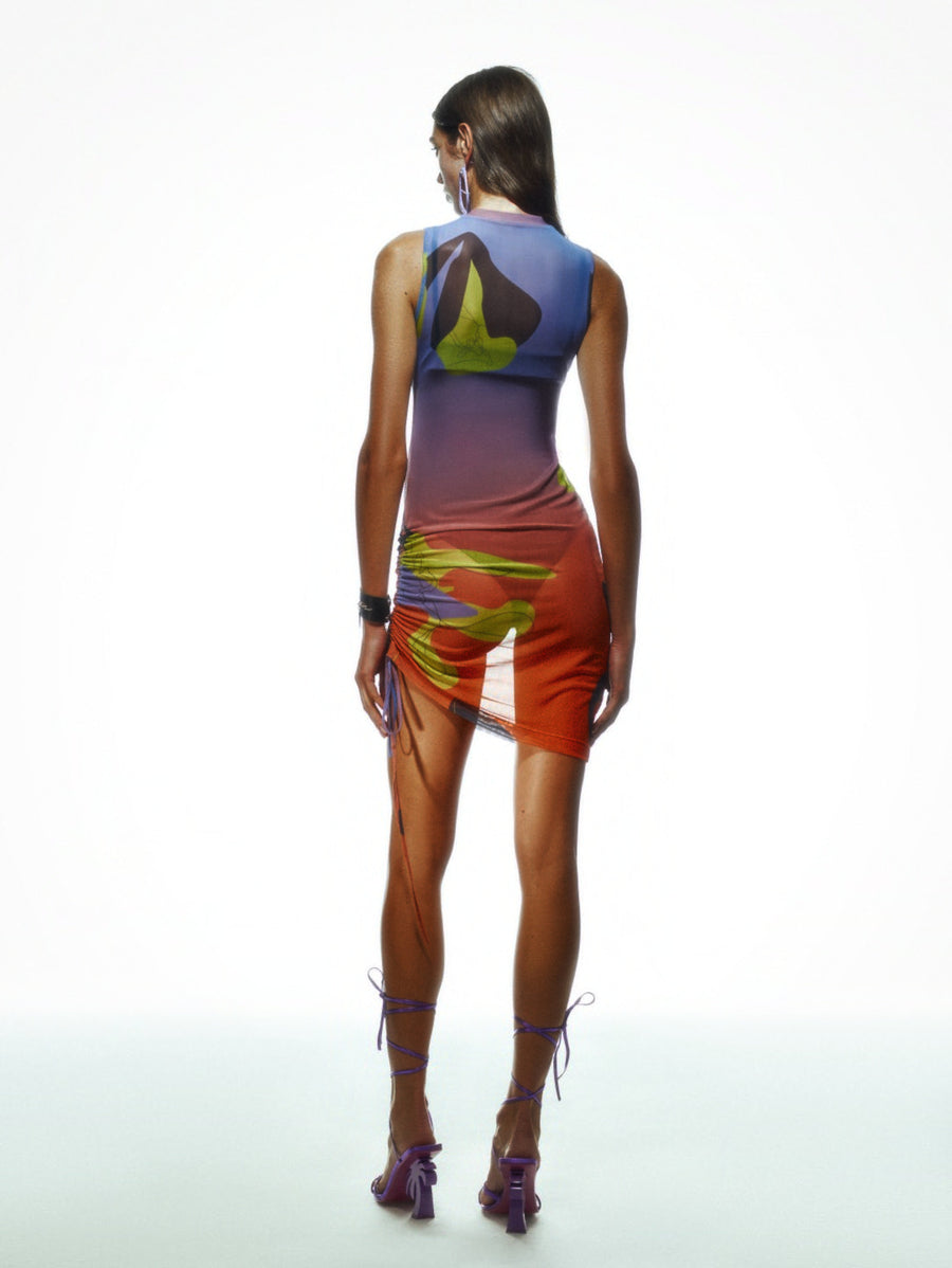 Tainted Flower Mesh Dress | Porterist