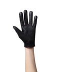 Black Venus Heart Women Driver Leather Gloves