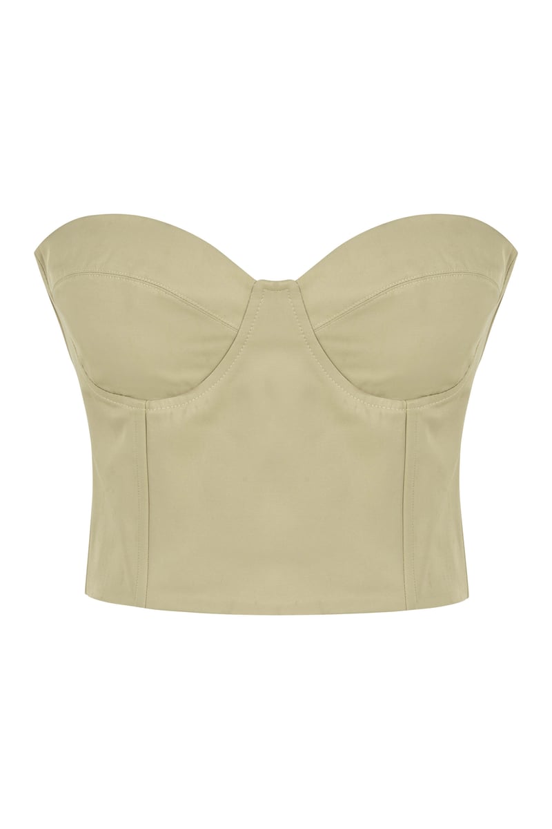 Cream Heart Neck Bustier | Porterist