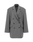 Double breasted Women's Jacket Light Gray  - Porterist 4