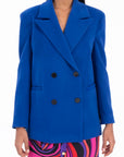 Sax Blue Double Breasted Blazer Jacket  - Porterist 2