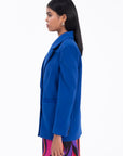 Sax Blue Double Breasted Blazer Jacket  - Porterist 4