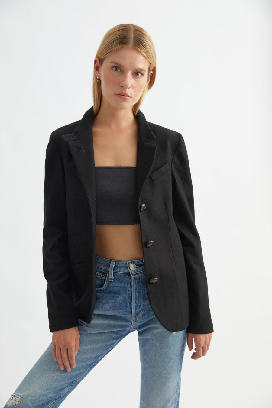 Black Wool Blazer