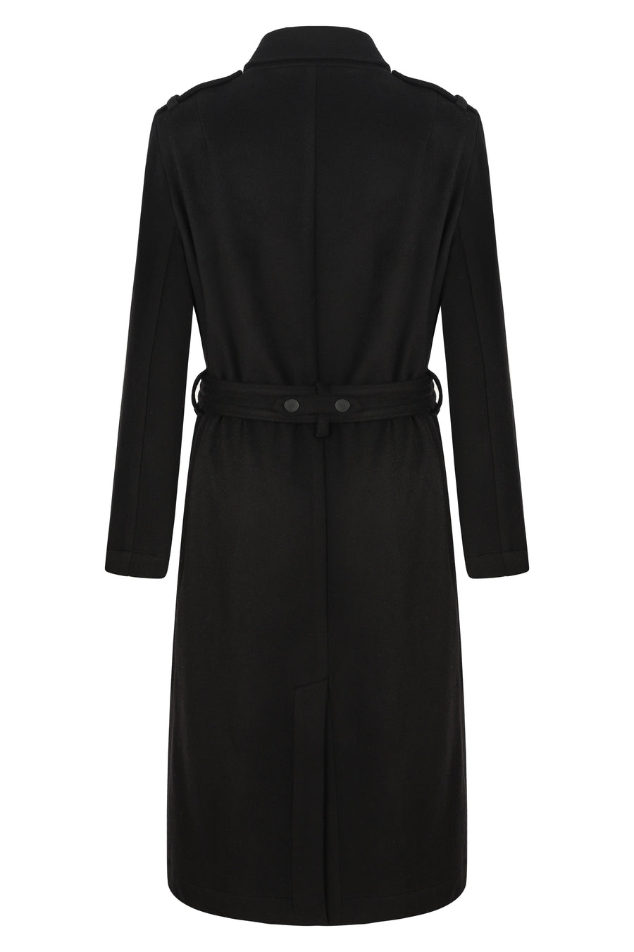 Black Wool Trench Coat