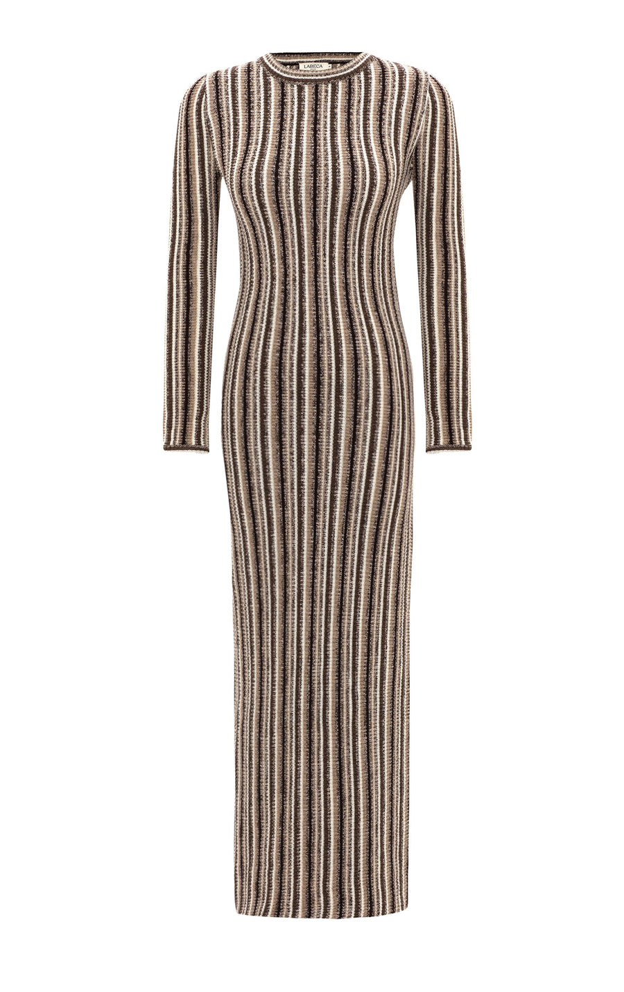 Juniper Backless Striped Wool Maxi Dress